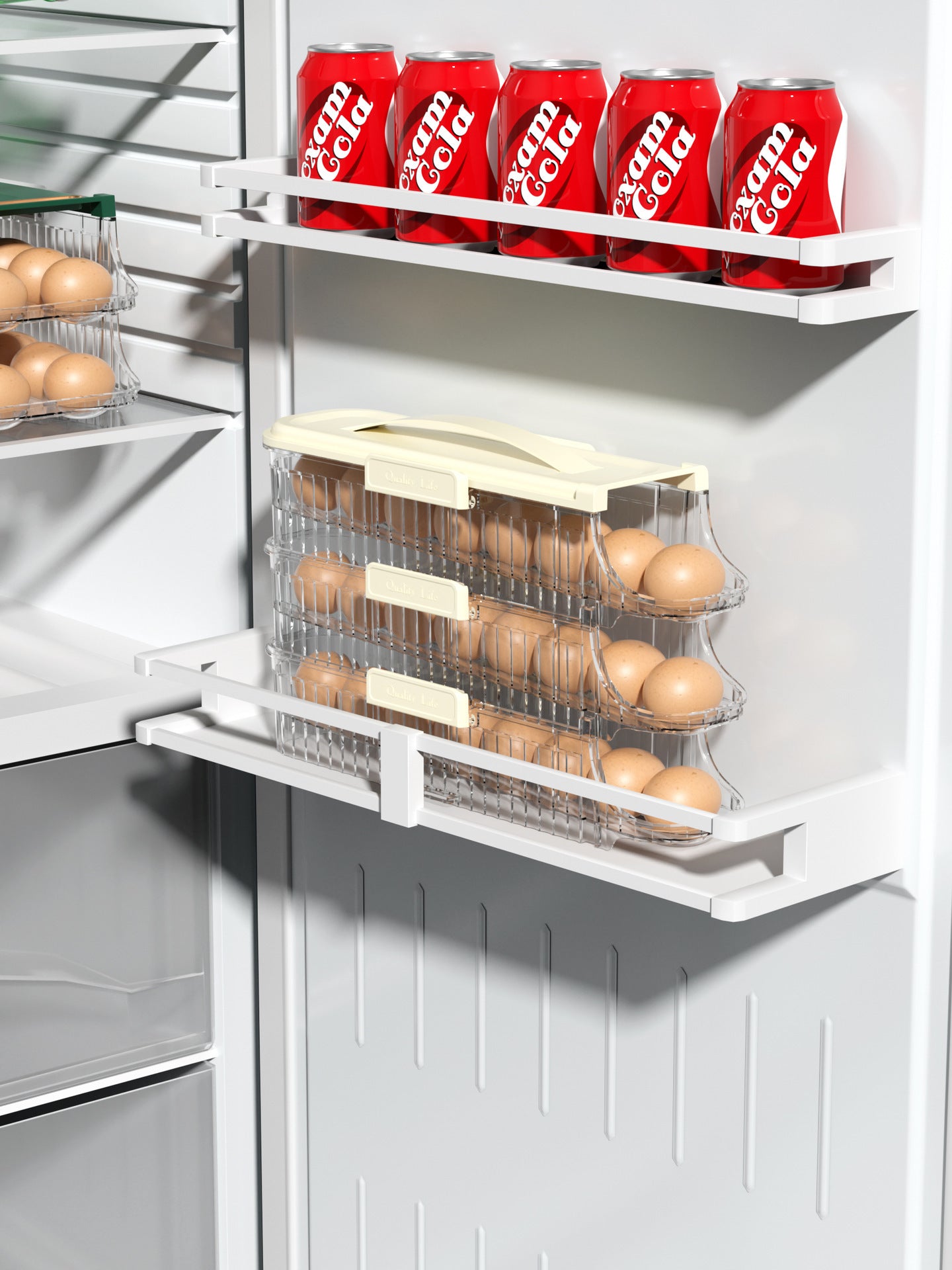 Refrigerator Door Rolling Egg Storage Box