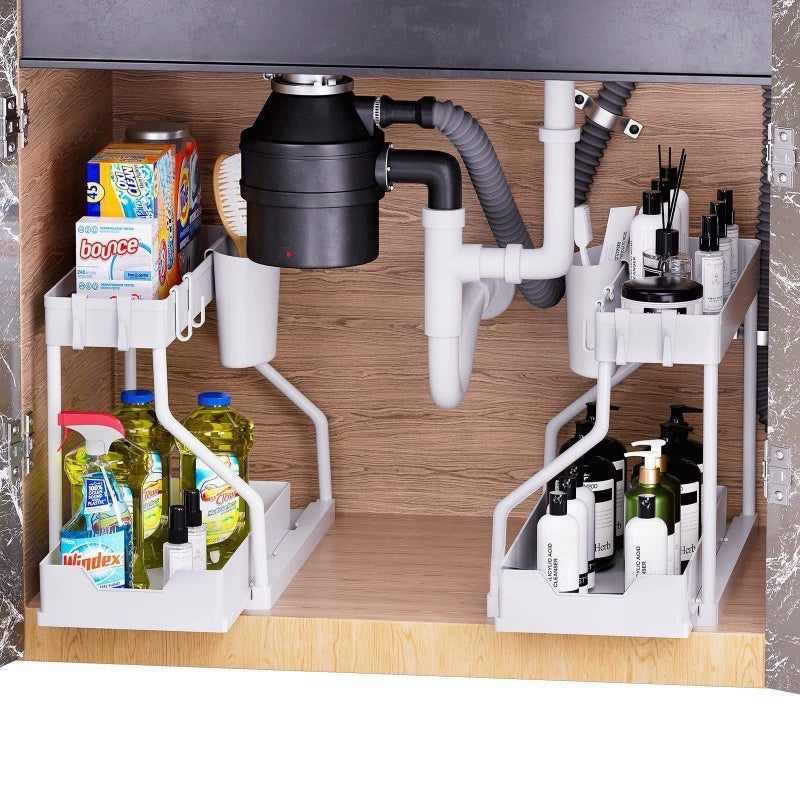 Bathroom Kitchen Sink Storage Rack 2 Floors