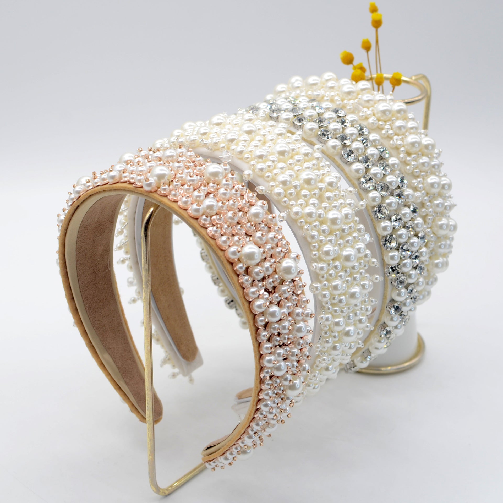 Baroque Rhinestone Pearl Headband