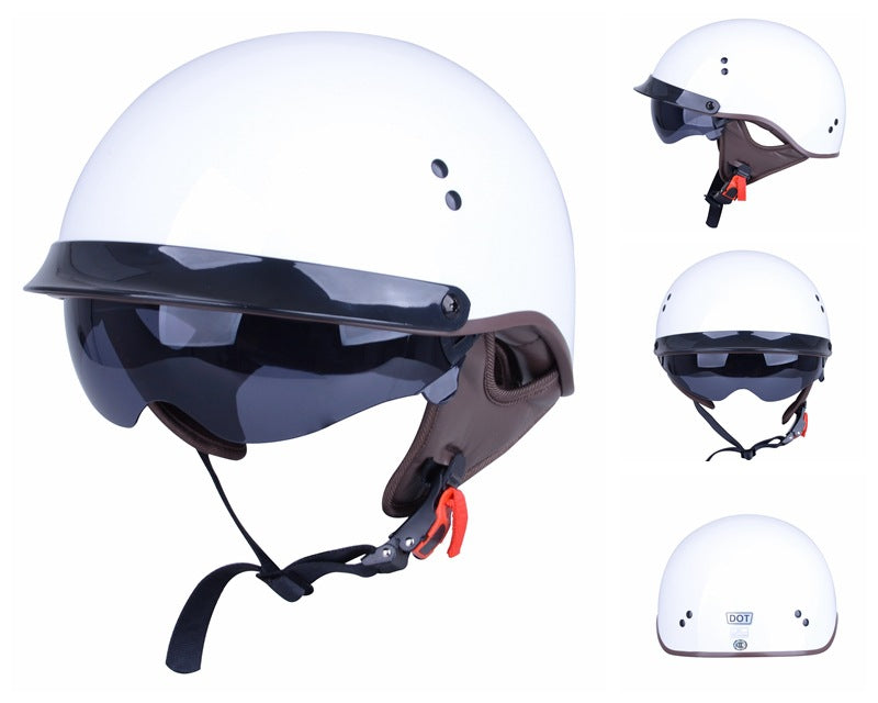 Retro Motorcycle Four-season Men's Harley Riding Helmet
