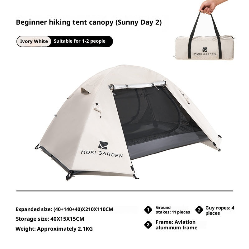 Outdoor Equipment Rain-proof Thickened Camping Three-point Tent Windproof Sunscreen Portable Folding Tent