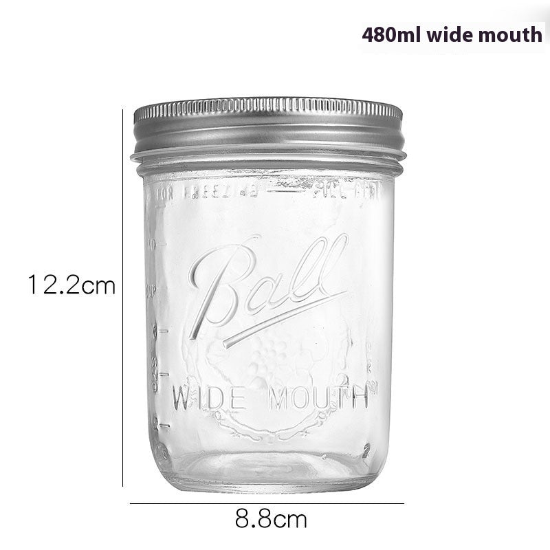 Coctail Glass Mason Cup 16oz Mason Glass Jar With Cover