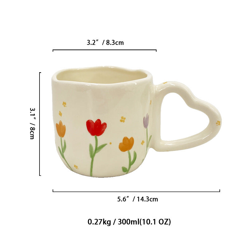 Fashion Love Handle Ceramic Coffee Cup
