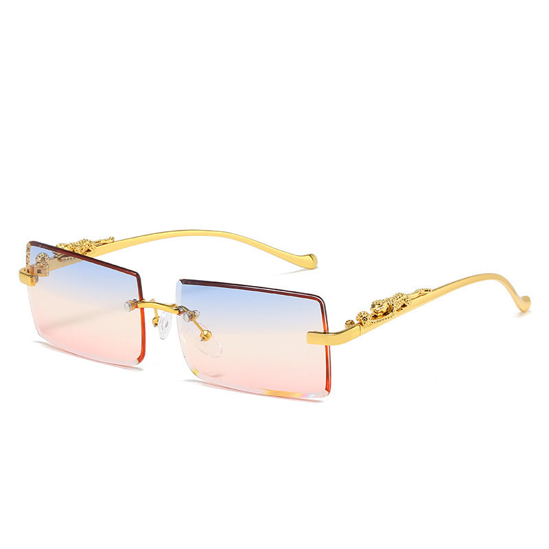 Women's Fashion Square Frameless Trimming Sunglasses