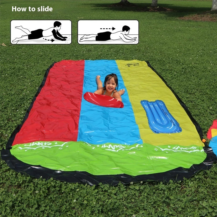 Children's Lawn Double Water Slide Inflatable Water Toys