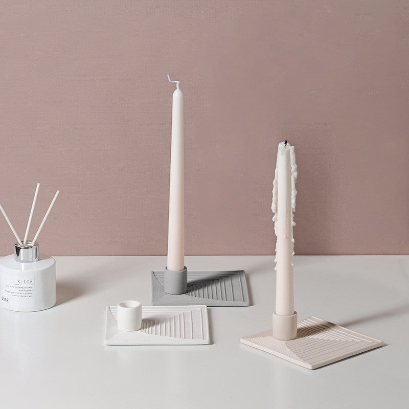 Bougeoir en Céramique Minimaliste Moderne, Décoration de Maison de Luxe Légère