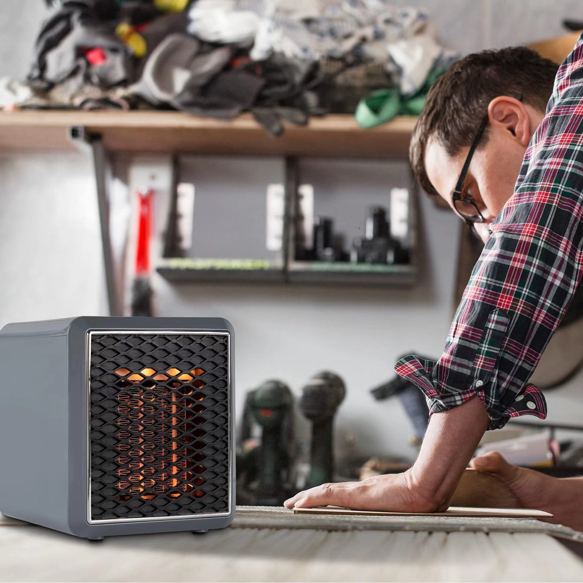 Colorful Square Warm Air Blower The Third Gear Wind Speed Colorful Heater