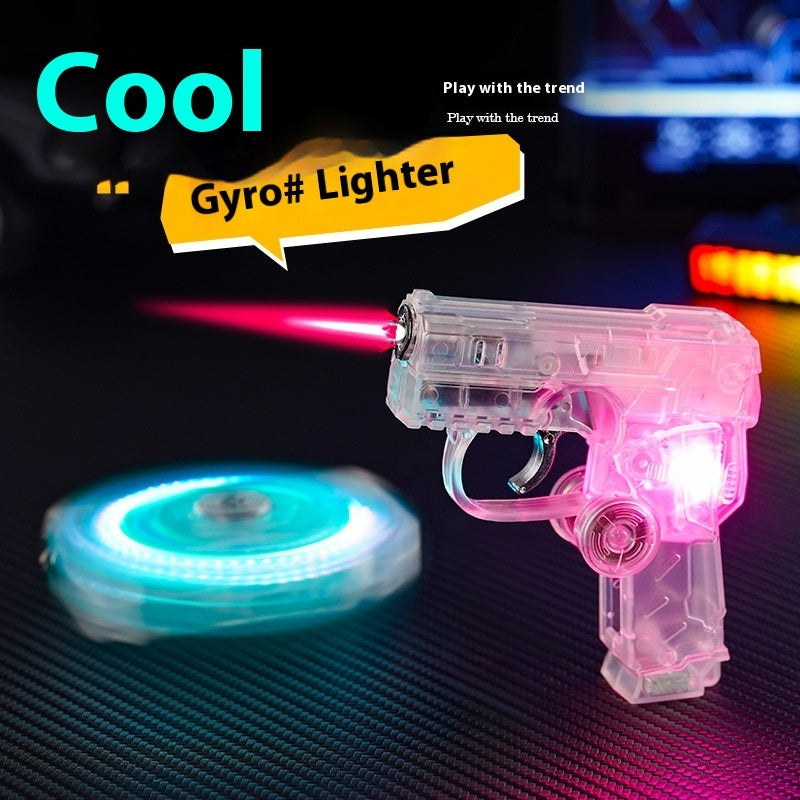 Transparent Fingertip Gyro Luminous Lighter