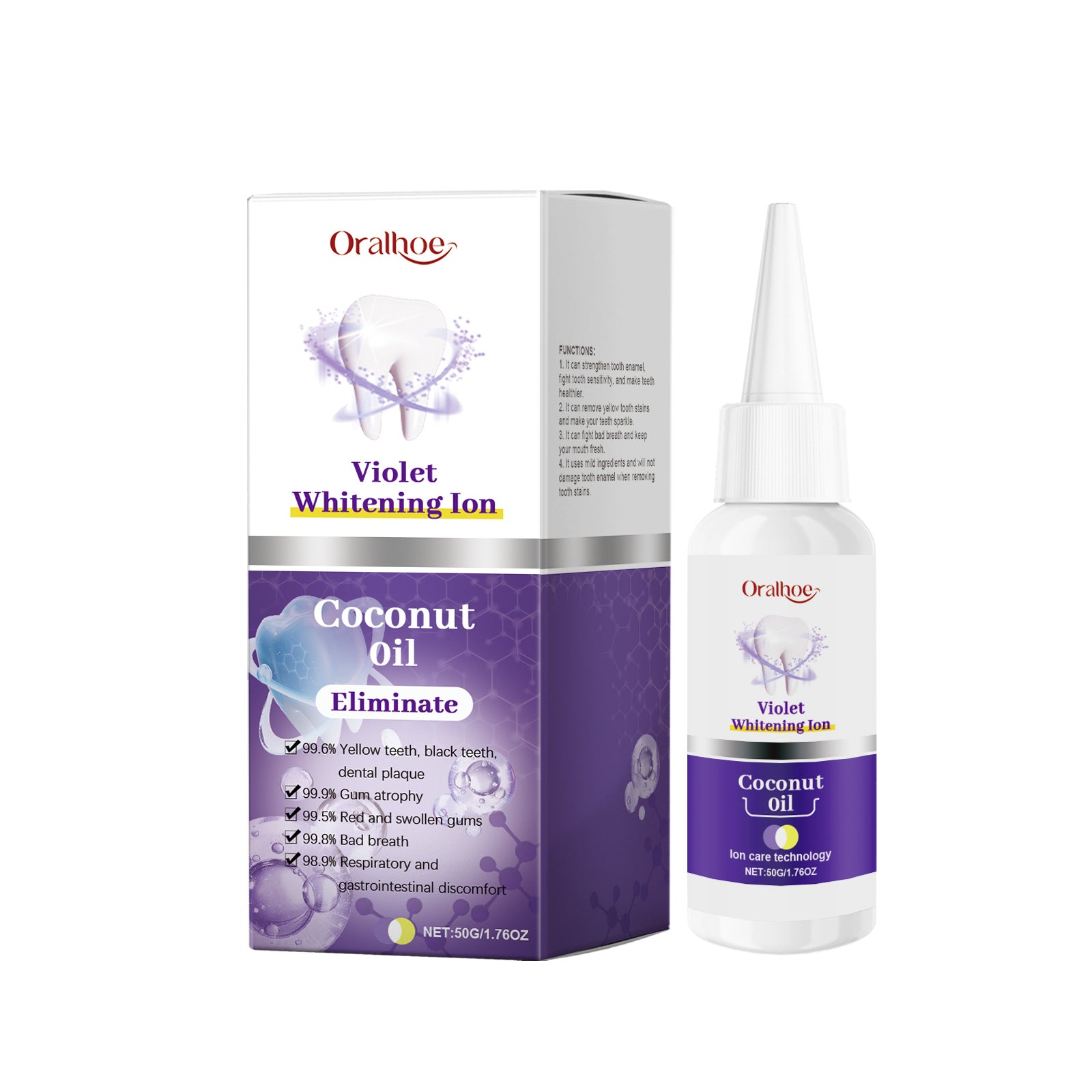 Purple Toothpaste Tartar Yellow Stains Oral Odor Beautiful Tooth Care