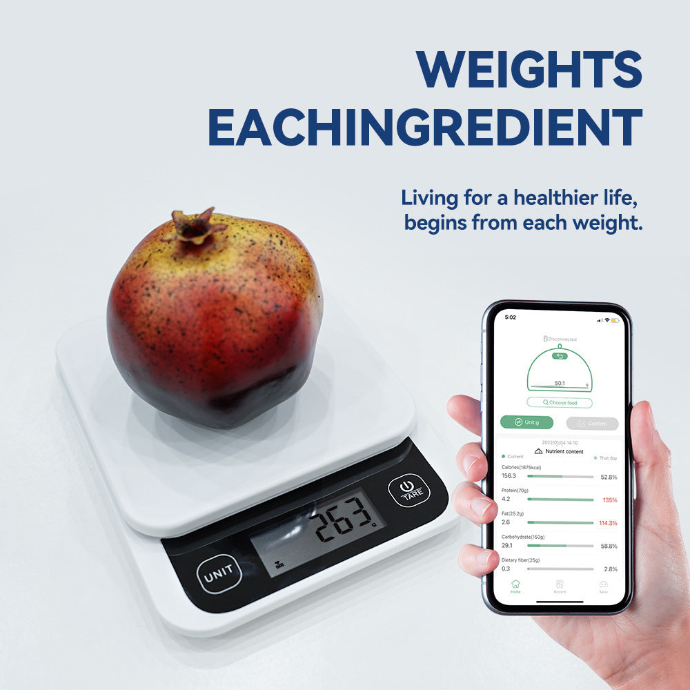 Balance de cuisine intelligente, balance nutritionnelle, balance alimentaire intelligente pour calories, balance numérique pour la cuisson avec application de calcul nutritionnel