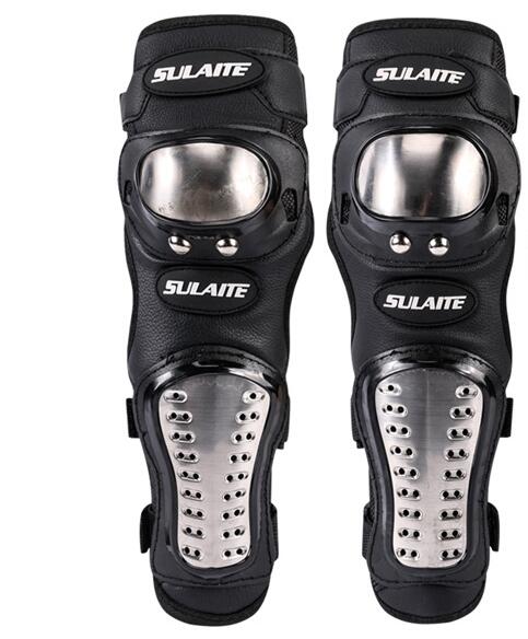 Équipement de protection genoux et coudes en acier inoxydable pour motos de tout-terrain