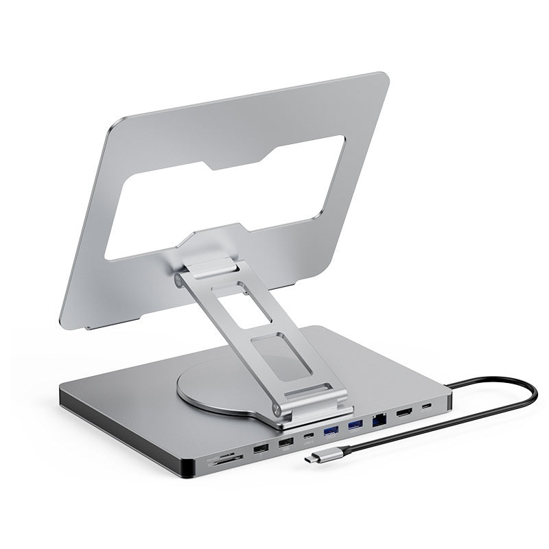 Support pour ordinateur portable pliable rotatif étendu Type-C