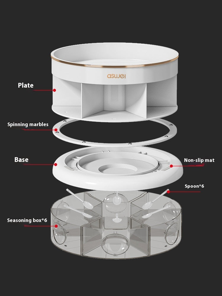 Table Rotating Seasoning Oil Salt Sauce Bottle