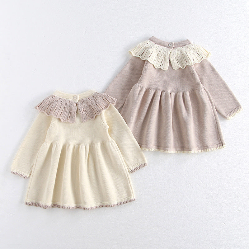 Baby Girl Autumn Clothing Dress Knitted