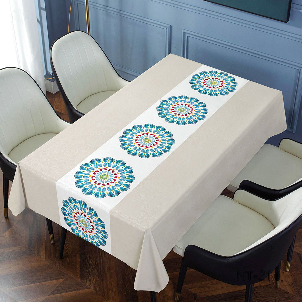 Non-slip Pvc Waterproof And Oil-proof Rectangular Coffee Table Tablecloth