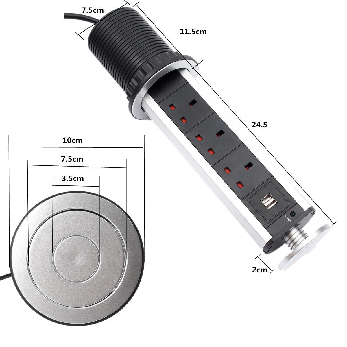 Usb Socket European Standard Office Hidden Desktop Socket
