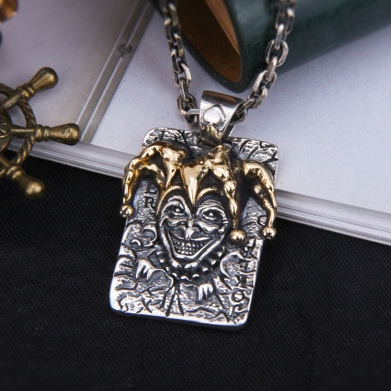 S925 Sterling Silver Vintage Thai Silver Personality Men's Pendant
