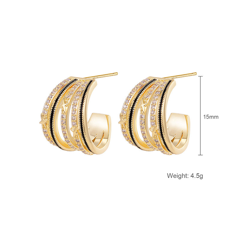 Fashion Metal Irregular Pop Earrings