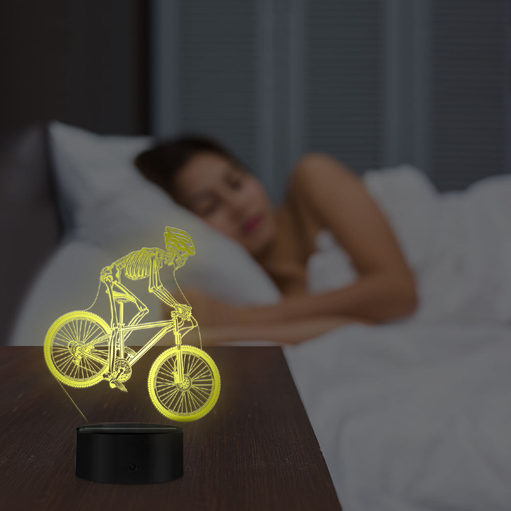 Motorcycle Remote Control LED Visual Light 3D Small Table Lamp