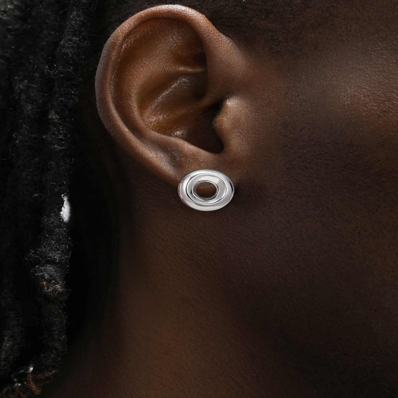 S925 Sterling Silver O-ring Earrings For Men And Women