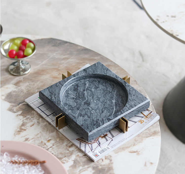 Mild Luxury Marble Ashtray Soft Decoration