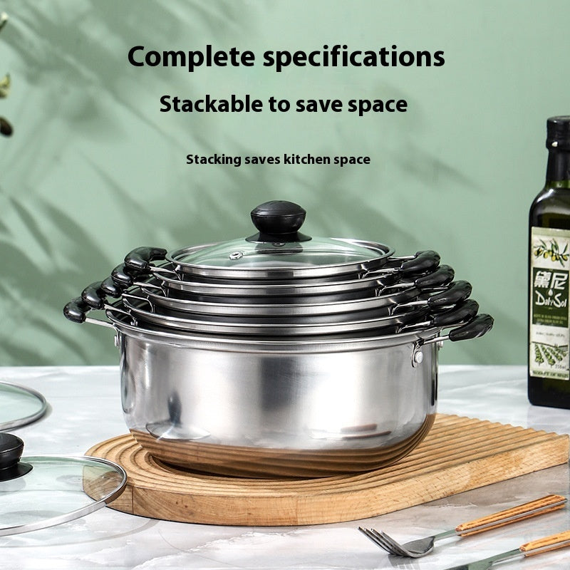 Soup Pot Steamer Combination Suit Induction Cooker Universal