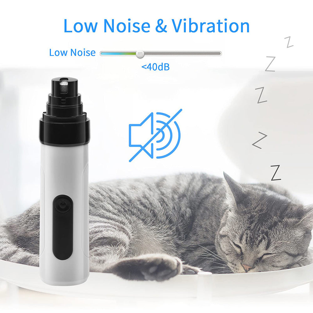 Coupe-ongles électriques pour chiens, meuleuses, rechargeables USB, outils de toilettage silencieux pour chats et animaux de compagnie