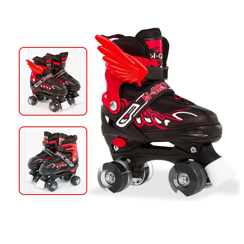 Patins à roulettes ajustables pour enfants, garçons et filles, à 4 roues, pour sports de plein air