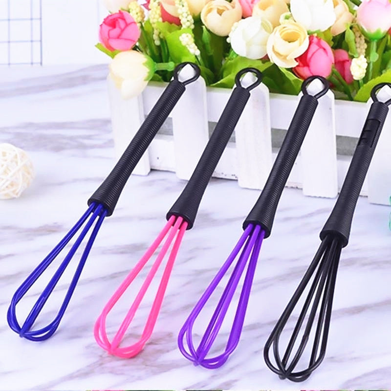 New Random Color  Egg Whisk Rotary Balloon Flat Ste