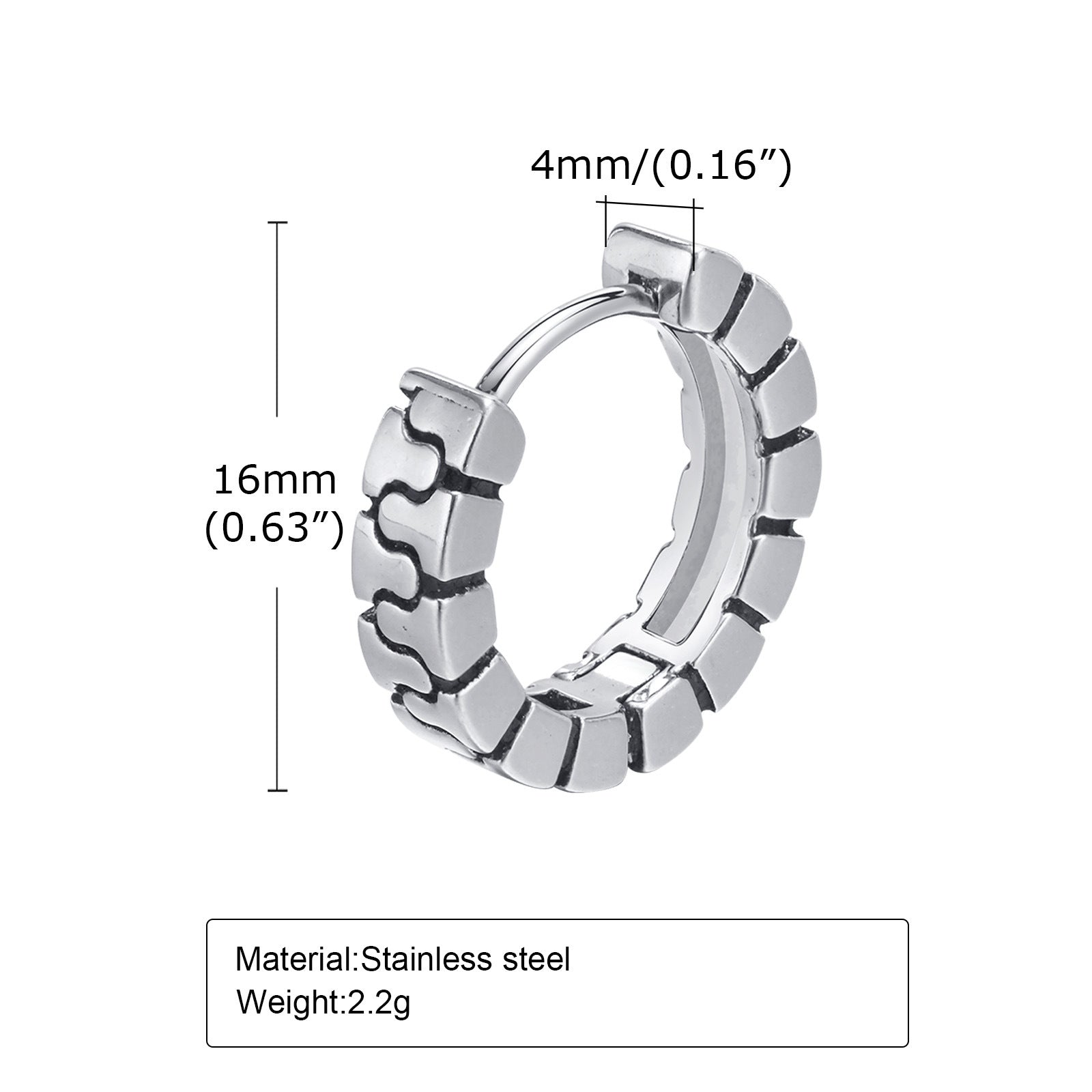 Titanium Steel Earrings Retro Men