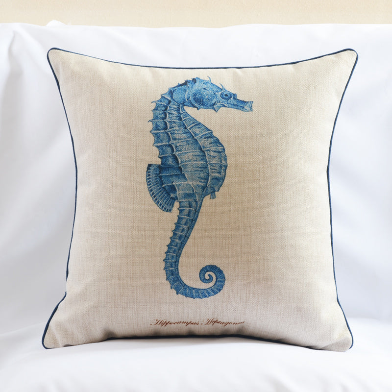 Ocean Series Home Sofa Cotton And Linen Cushion Case