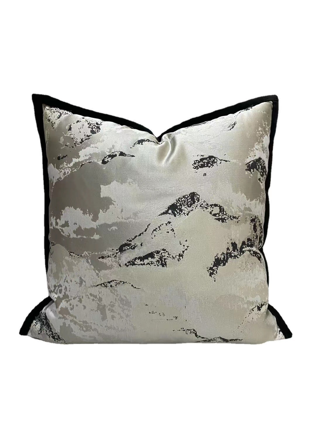 Simple Modern New Chinese Jacquard Woven Leather Pillowcase