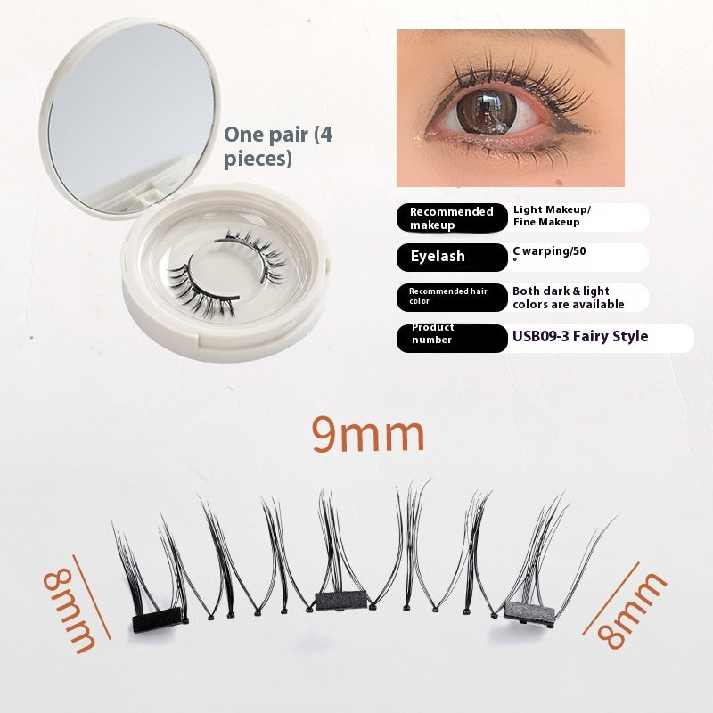 Magnetic False Eyelashes One-pair Package Natural