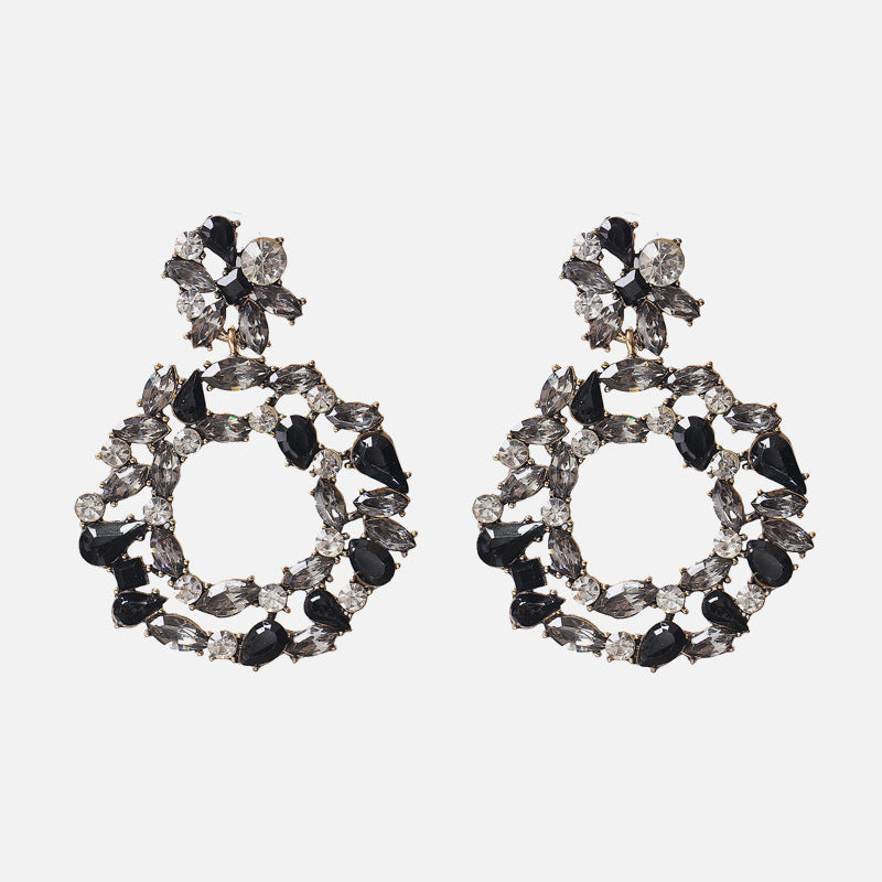 Retro European And American Big Brand Exaggerated Circle Earrings