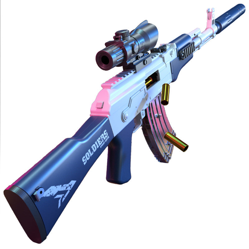 Luo Chen Throwing Shell AK47 Soft Bullet Gun Children Can Launch Toy Gun Simulation Submachine Gun Boy Assault Rifle Outdoor