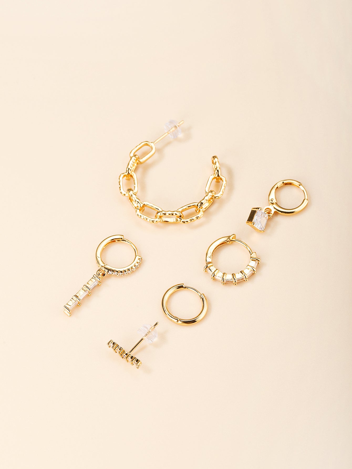 Simple Geometric Personality Metal Earrings