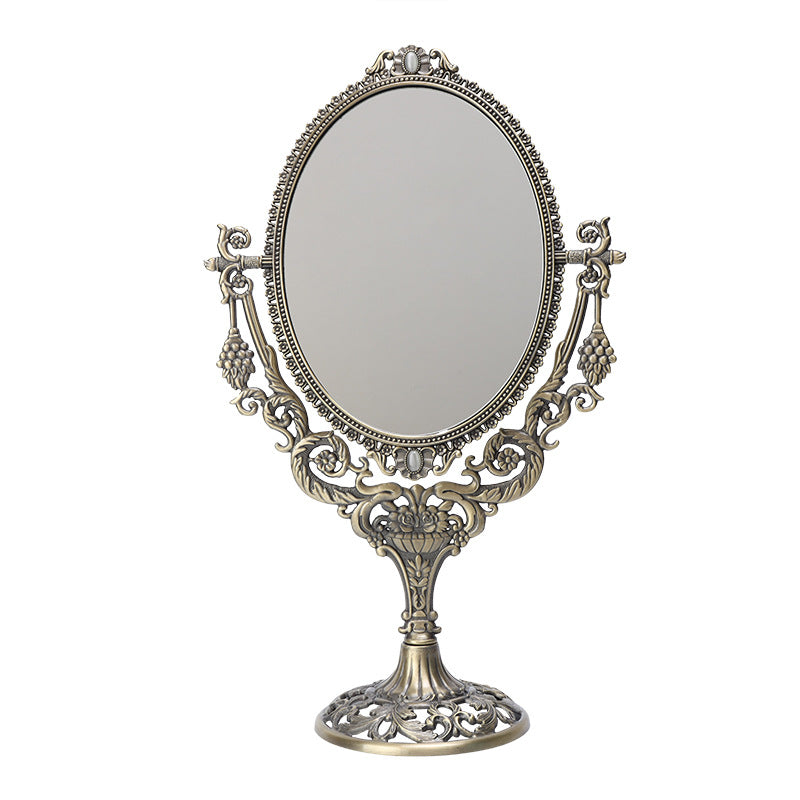 European Style Retro Makeup Mirror Dressing Mirror Pastoral Metal