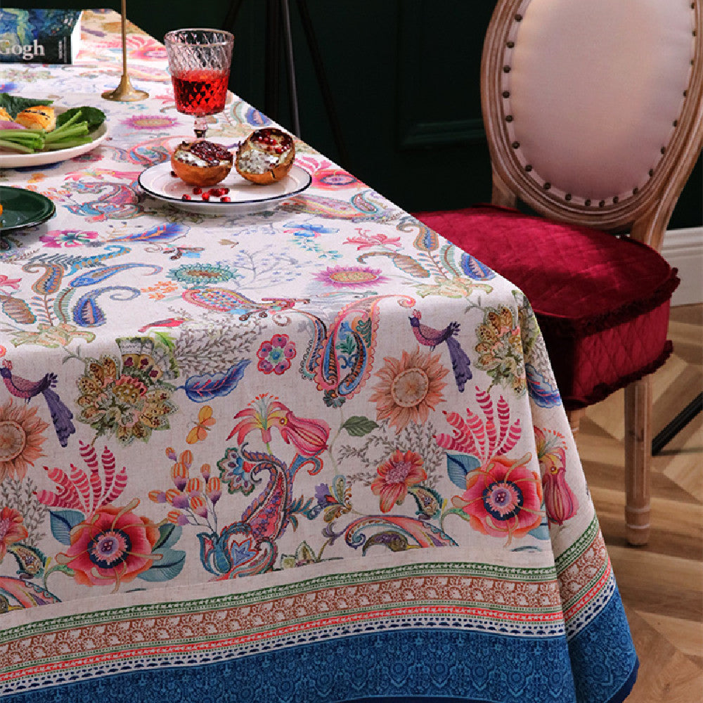 American Printed Household Linen Tablecloth