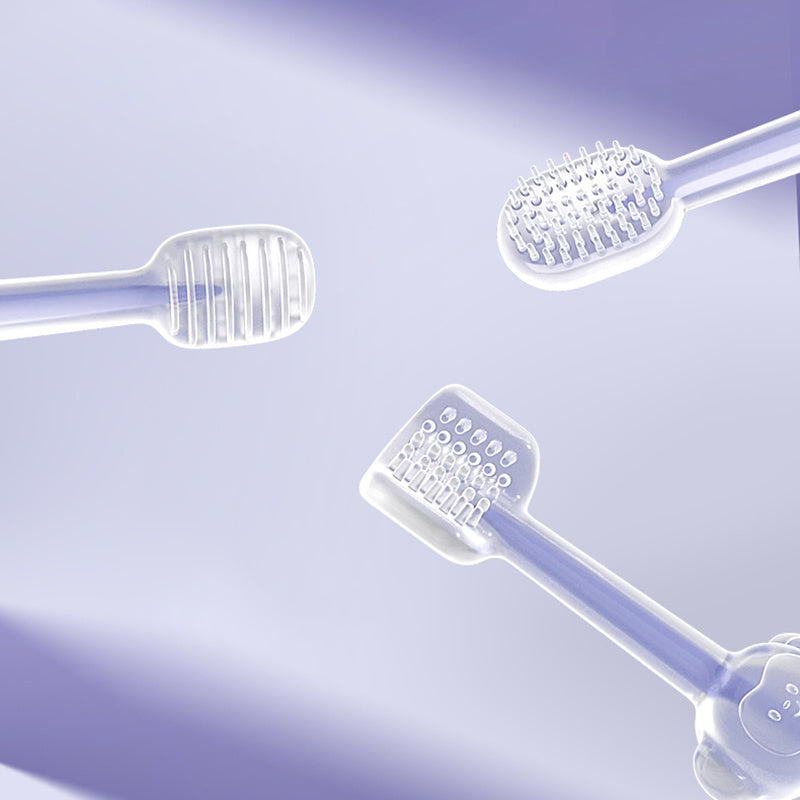 Pet Toothbrush Purple Cat Silica Gel Brush Clear Up Bad Breath Tartar Teeth Care Dog Cat Cleaning Mouth Dogs Supplies