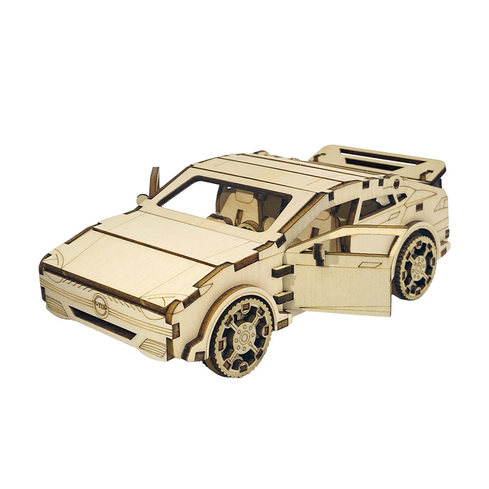 Diy Wooden Assembled Car Creative Model