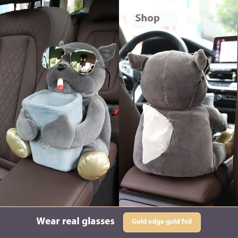 Creative Car Tissue Box Trash Can Two-in-one Cute