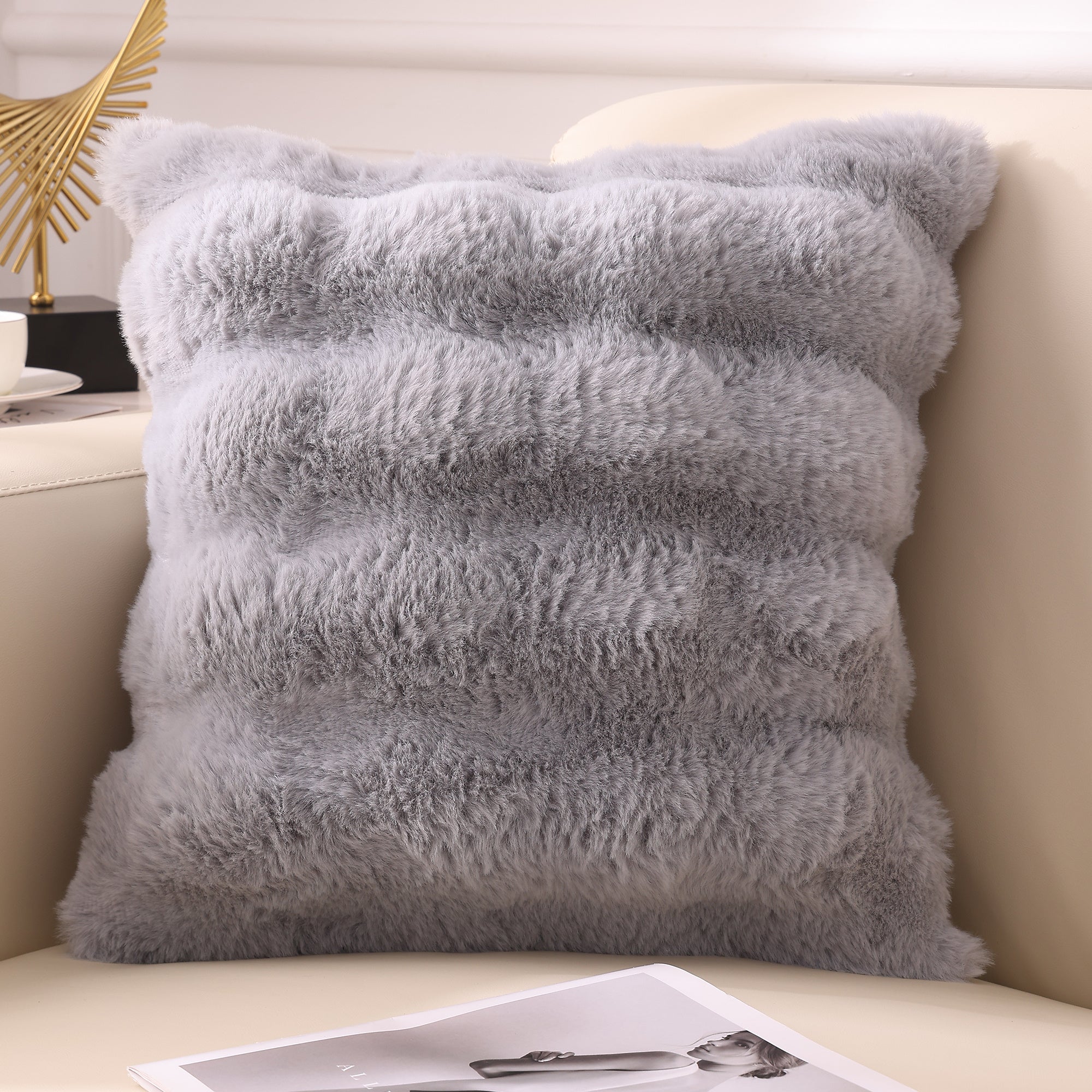 Nordic Simple Plush Pillowcase Without Core