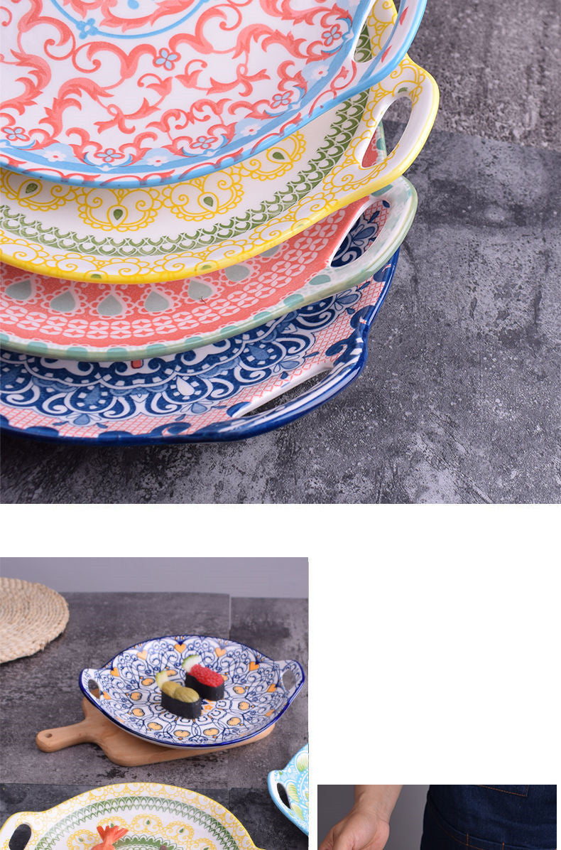 Bakeware Ceramic Cheese Baked Rice Plate Fruit Plate