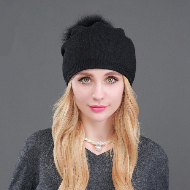 Autumn And Winter Women's Knitted Wool Hat