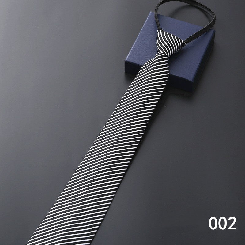 Men's Business Formal Striped Zip Tie