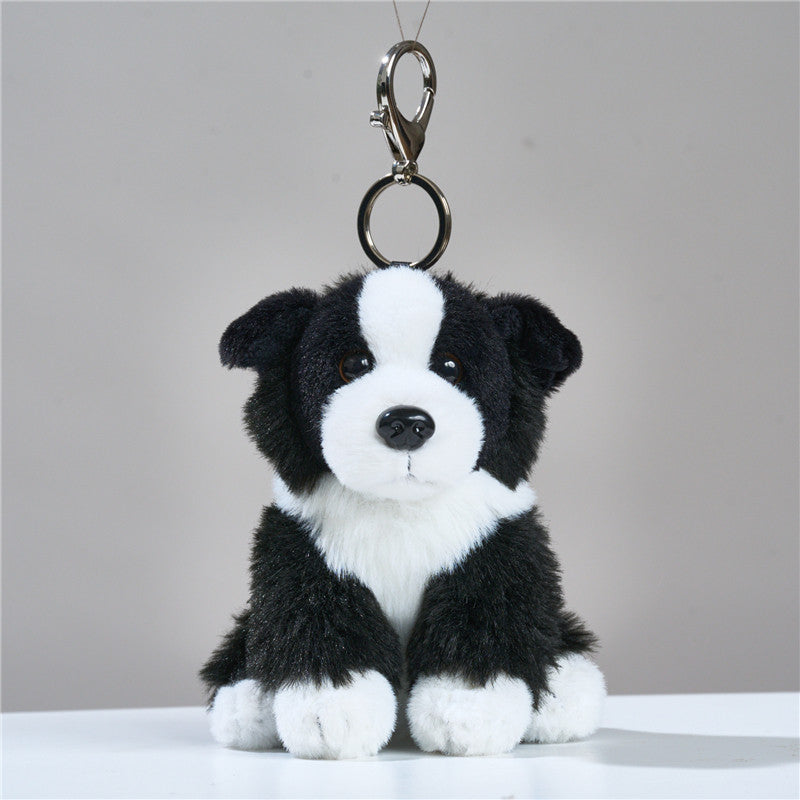 Border Collie Plush Toy Keychain