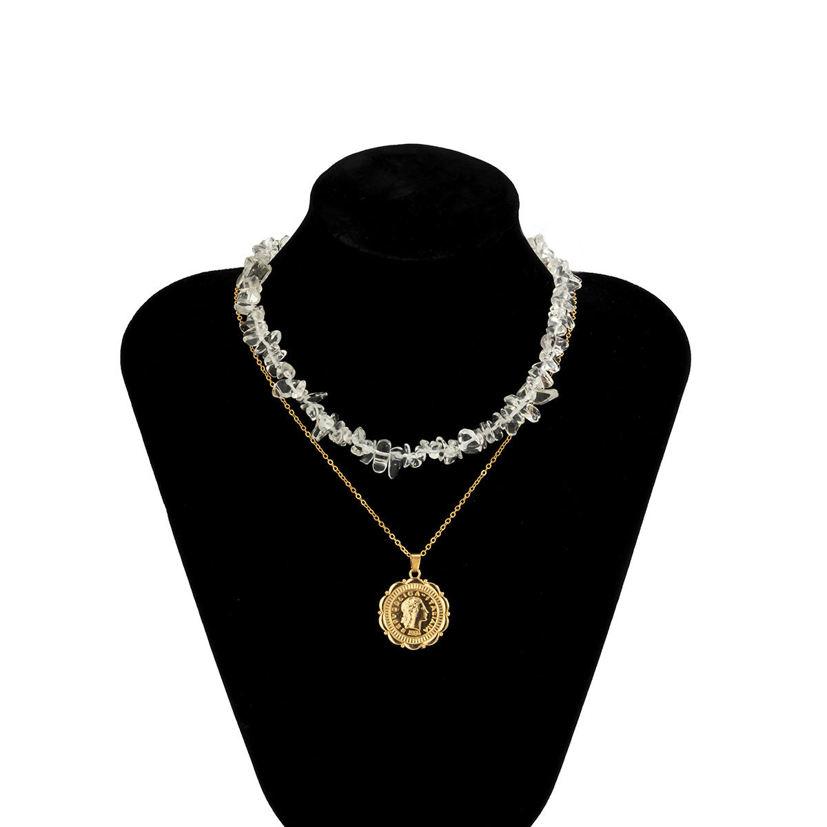 Simple And Irregular Gravel Clavicle Necklace Female Temperament Portrait Geometric Item Set