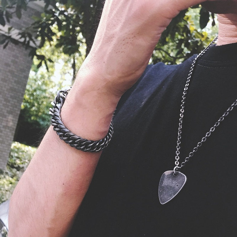 Men's Titanium Steel Simple Retro Hip Hop Necklace