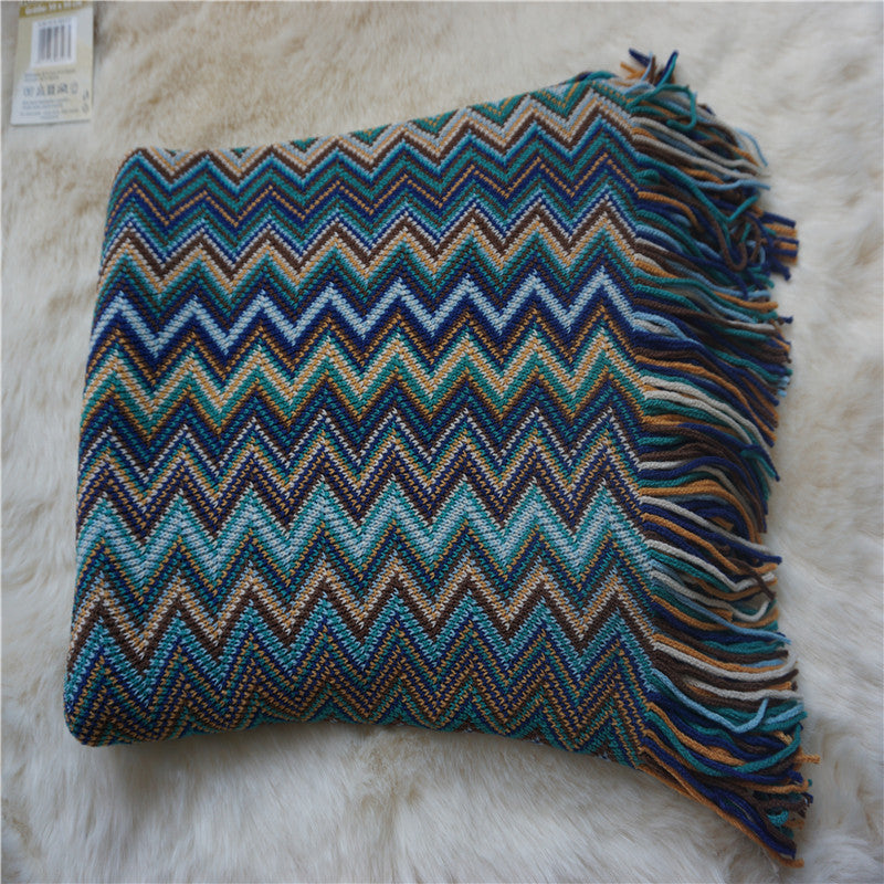 European And American Bohemian Knitted Blanket