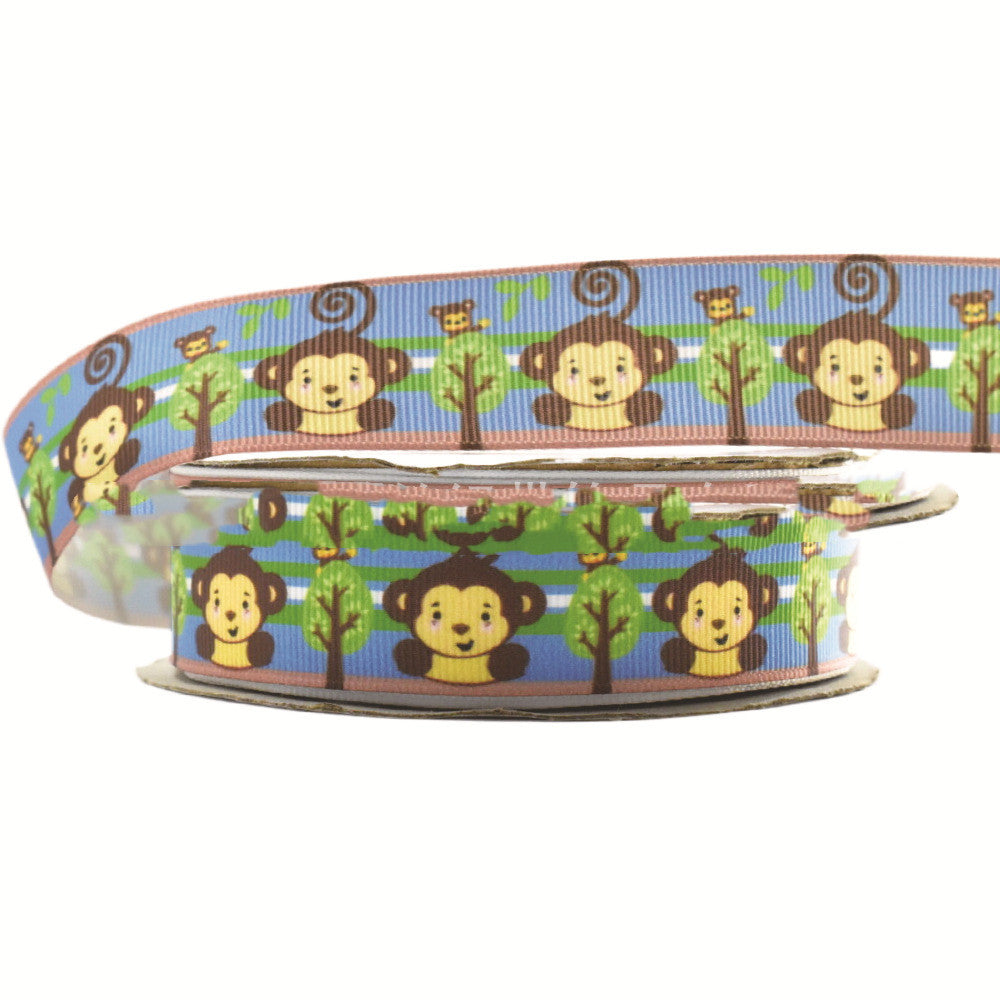 Small Animal Cartoon Printing Ribbon Hair Accessories